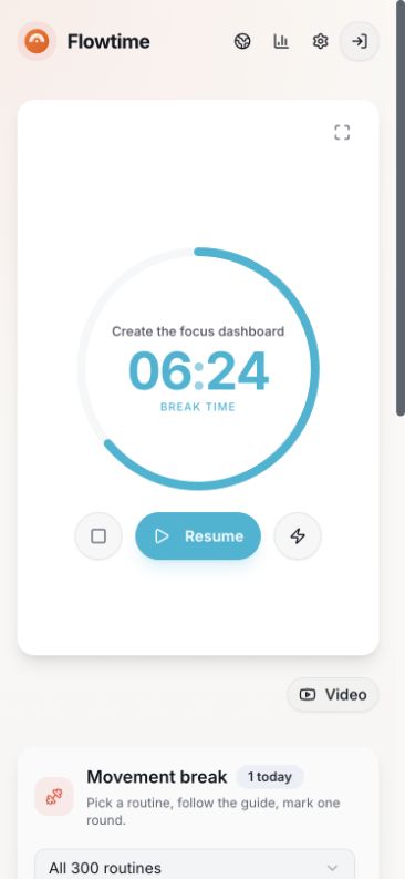 Smart break timer on mobile